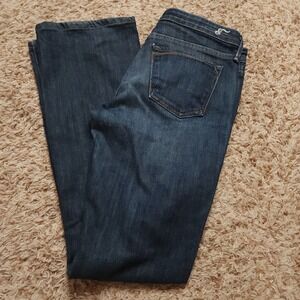 The Earnest Sewn Womens 28 Hefner Bootcut Mid-Rise Blue Denim Jeans